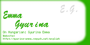emma gyurina business card